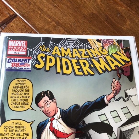 Stephen Colbert Marvel the Amazing Spider-Man # 573 Variant Edition Comic Book - Picture 3 of 8